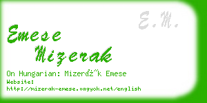 emese mizerak business card